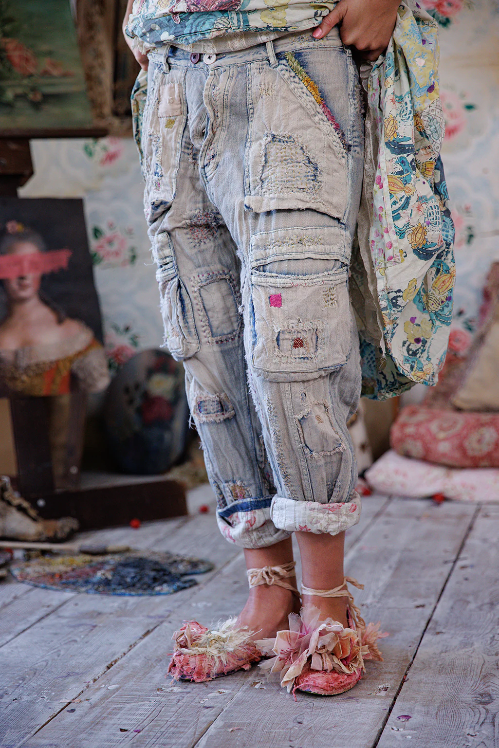 Quilted Tatum Cargo Denims