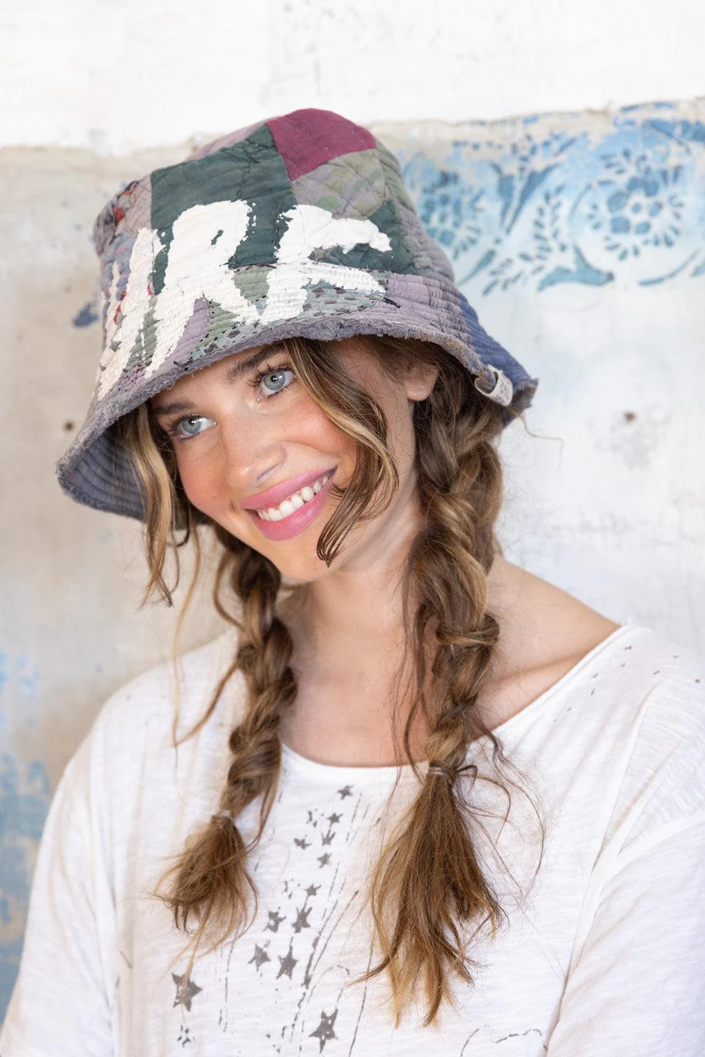 Vintage Quilt Surf Hunter Bucket Hat - Image 2