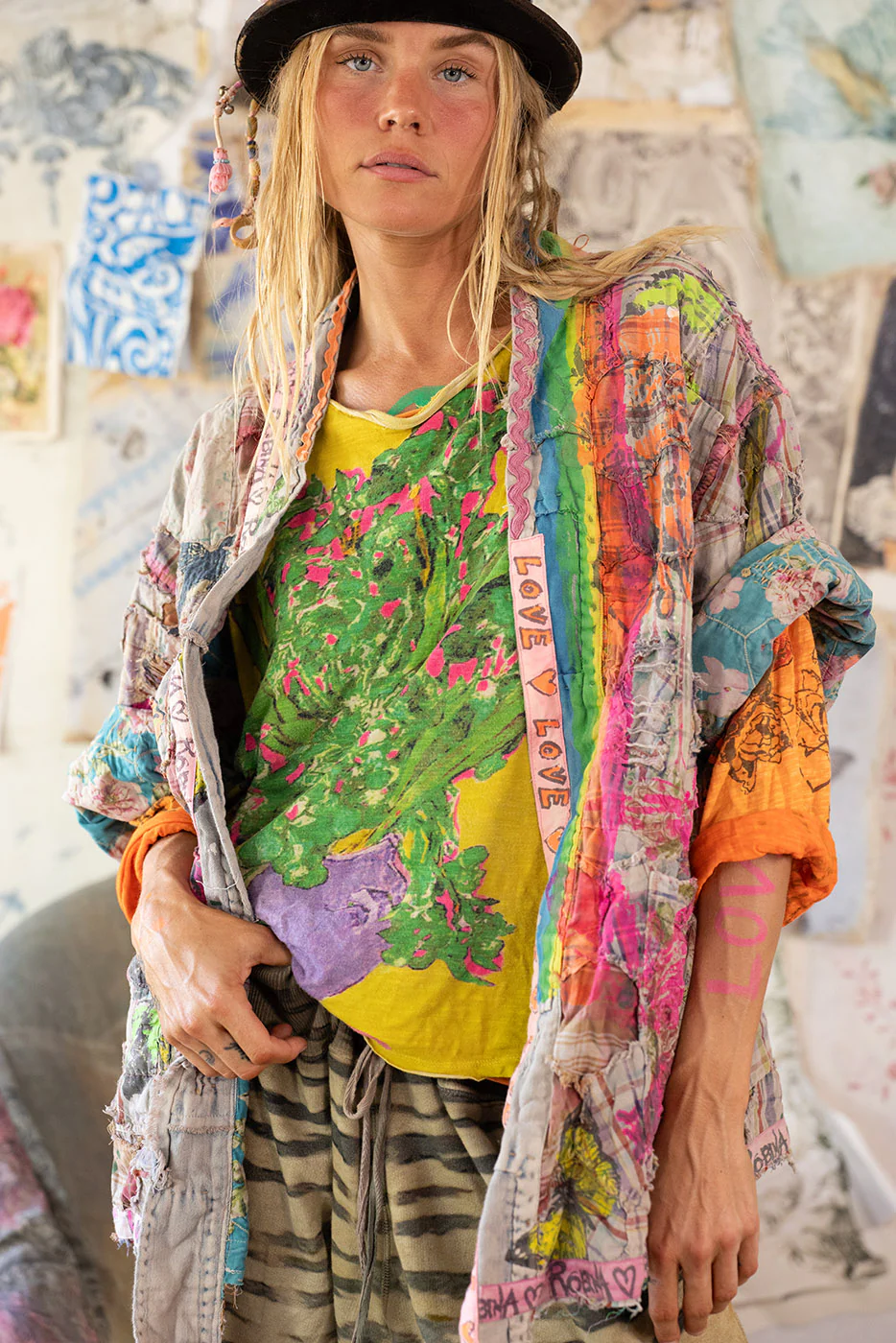 YD Patchwork Roamers Kimono
